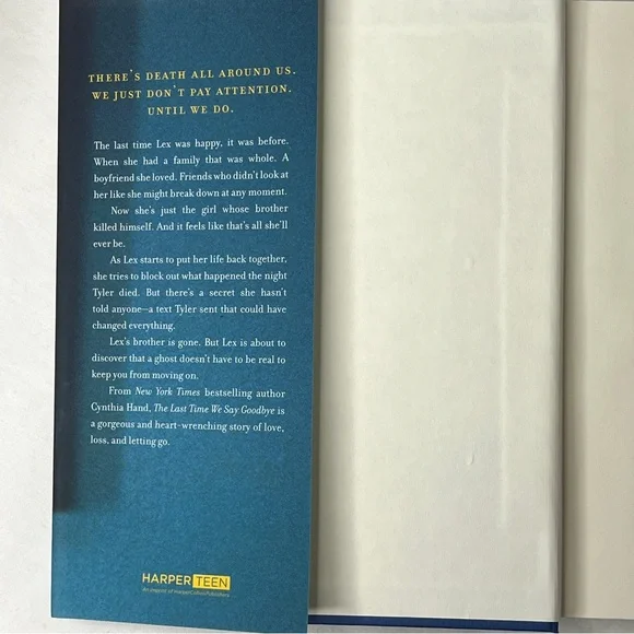 The Last Time We Say Goodbye by Cynthia Hand Bestselling Author Hardcover Book - Picture 4 of 6